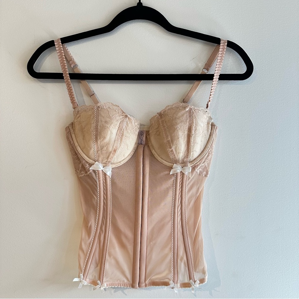 Vintage La Senza Lace Corset Top With Bows